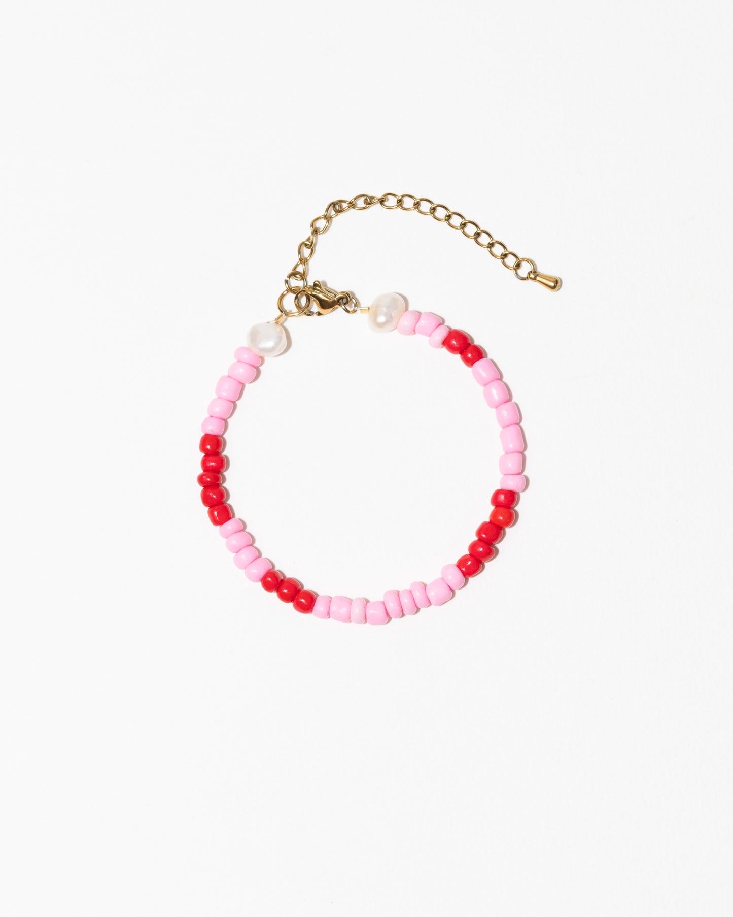 Bracelet SALT AND PEARLS - Rose et rouge - DROP #4