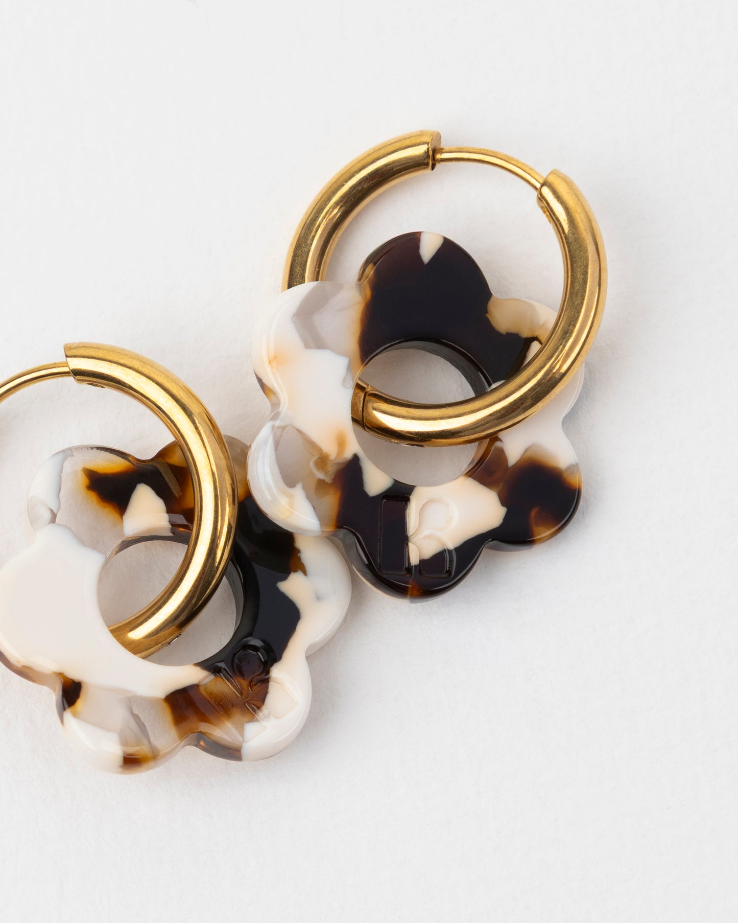 Boucles d'oreilles BABY FLEURETTE - Latte -