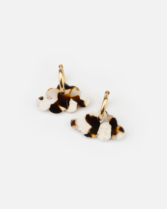 Boucles d'oreilles NUAGE - Latte -