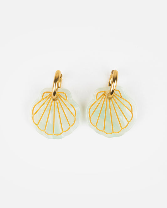 Boucles d'oreilles BABY MERMAID Doré - Turquoise -