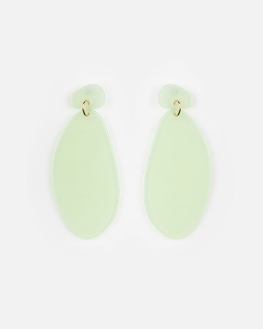 Boucles d'oreilles OVÉ - Vert amande -
