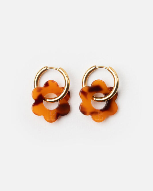 Boucles d'oreilles BABY FLEURETTE - Fauve -