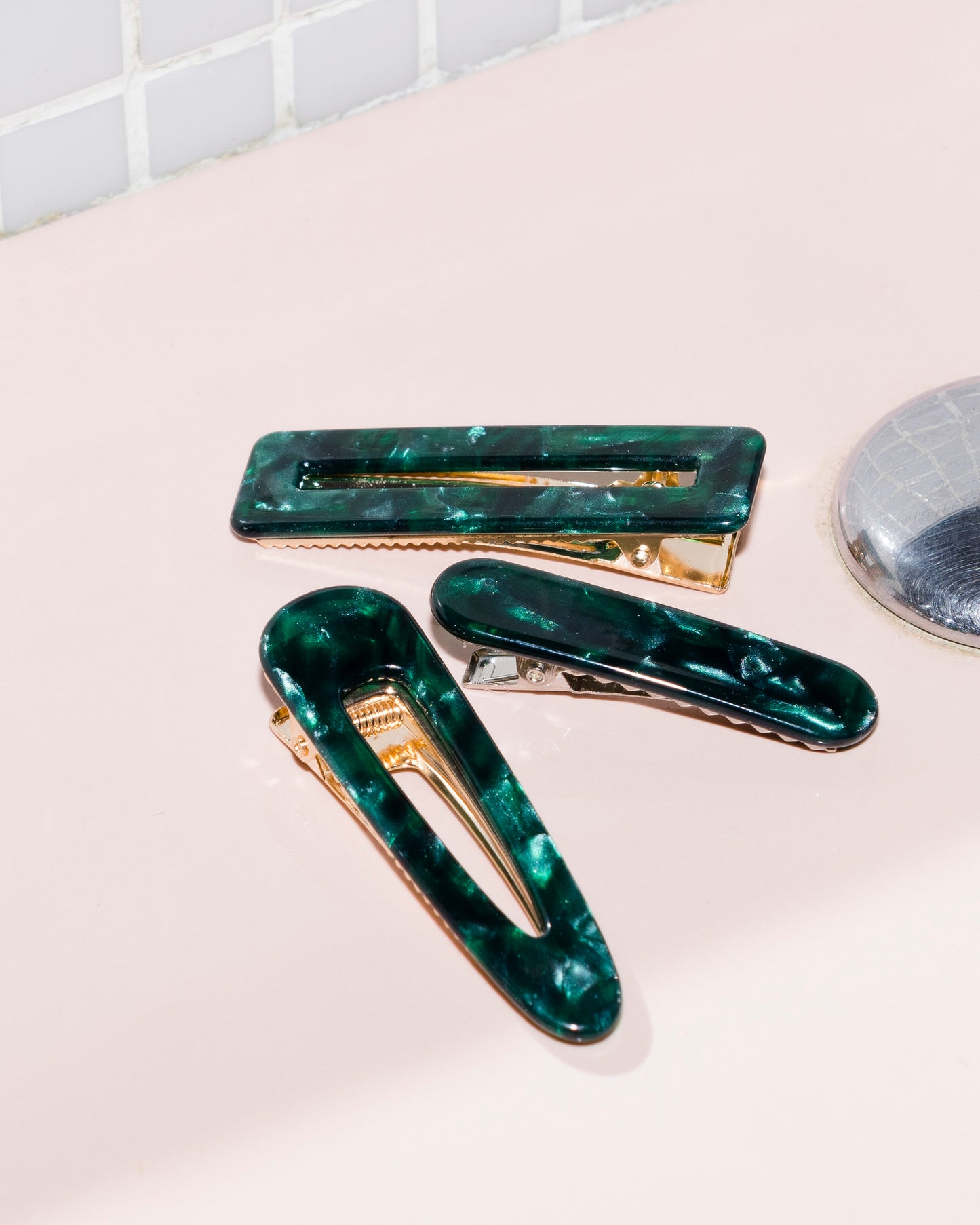 Barrette TRIANGLE - Vert -